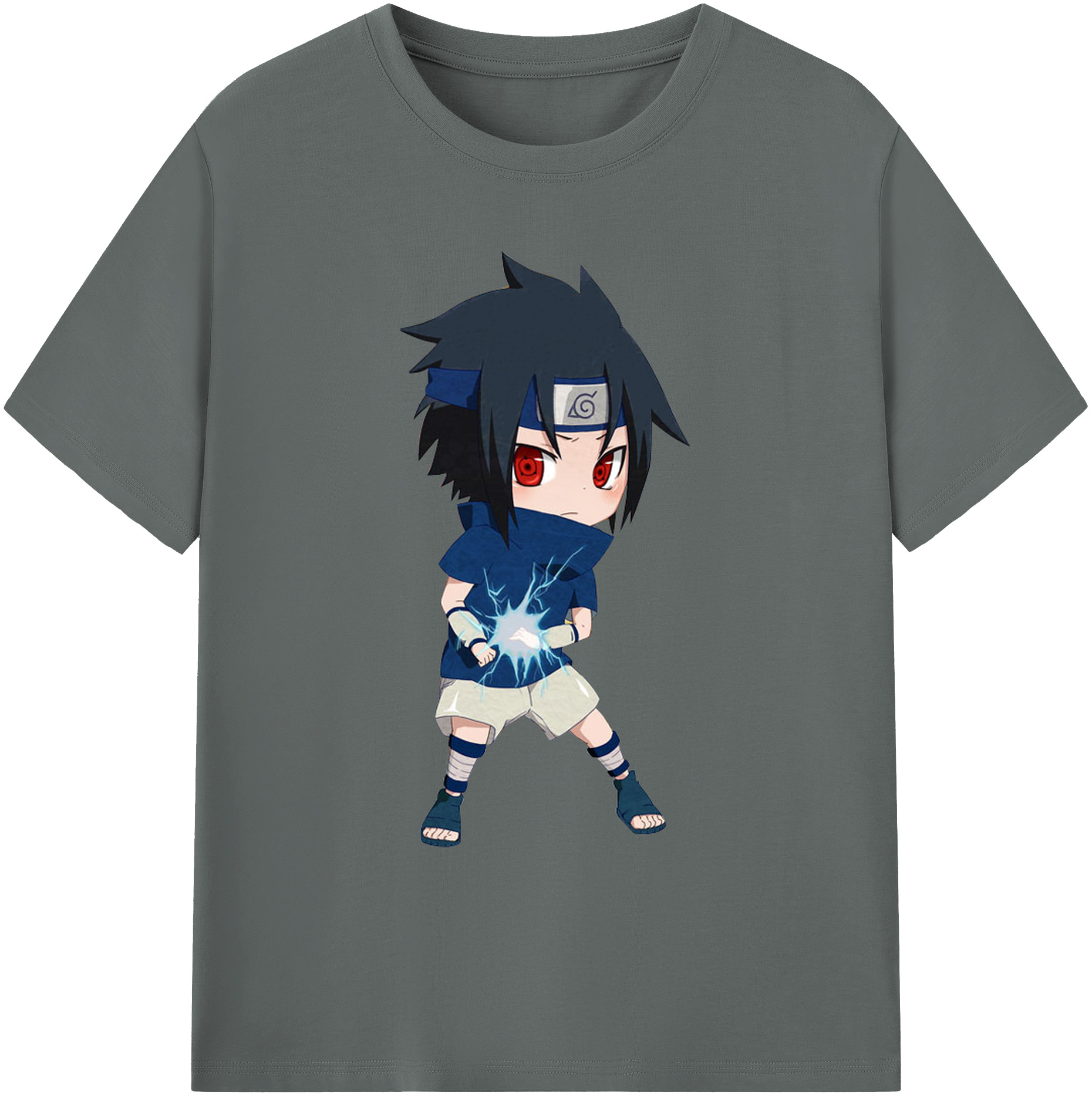 （画像用） NARUTO -ナルト- うちは サスケ Uchiha Sasuke 綿100％ メンズ半袖Tシャツ｜肌触りやわらか＆通気性
